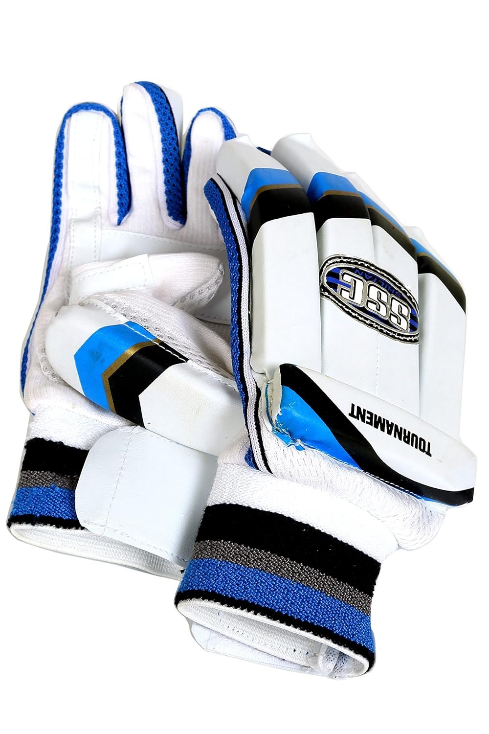 NKT Leather Ssc Cricket Batting Gloves, With Tournament Idol For Mens/Large/Adult, Blue