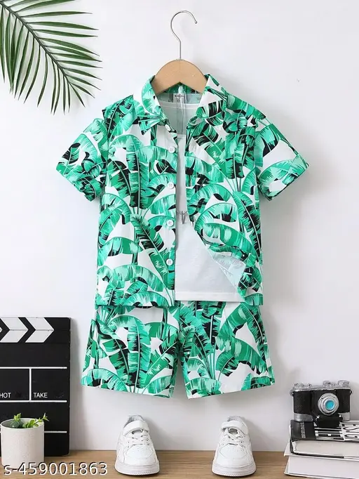 RAINBOW KIDS BANANA LEAF CO-ORDS (GREEN) NO INNER