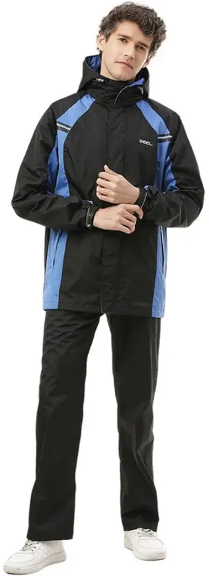 Colorblock Men Raincoat