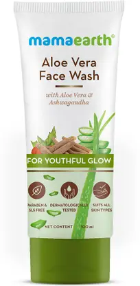 Mamaearth Aloe Vera for Youthful Glow with Aloe Vera & Ashwagandha Face Wash