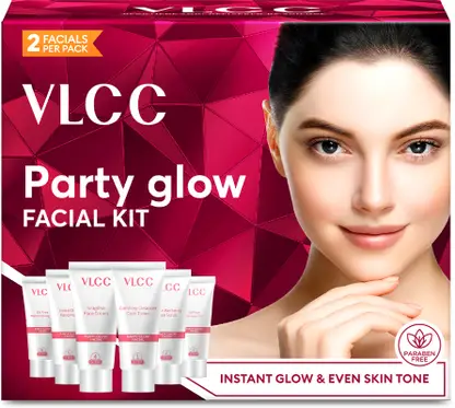 VLCC Party Glow Facial Kit - For Party Ready, Anytime & Anywhere  