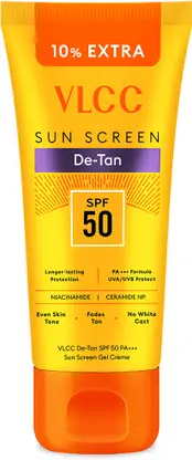 VLCC Sunscreen - SPF 50 PA+++ De-Tan Gel Cream - For Sun Protection