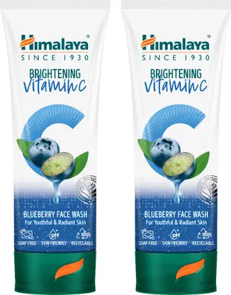 HIMALAYA Brightening Vitamin C Blueberry  Brightening Face Cleanser, Remove Dull Skin Face Wash  