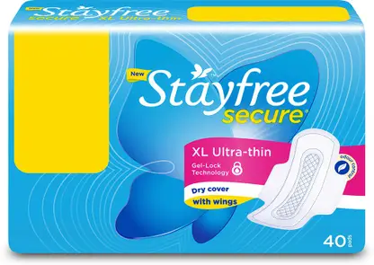 STAYFREE Secure Ultra-thin XL Sanitary Pad 