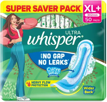 Whisper Ultra Clean XL Plus Wings Sanitary Pad (Pack of 50) Sanitary Pad