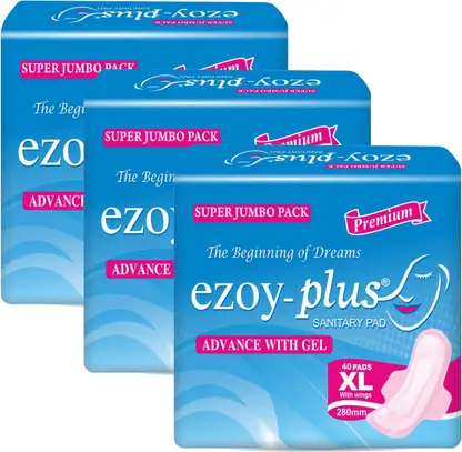 Ezoyplus Soft XL Sanitary pads |280 mm Straight Drynet & Quick Absorption Sanitary Pad 