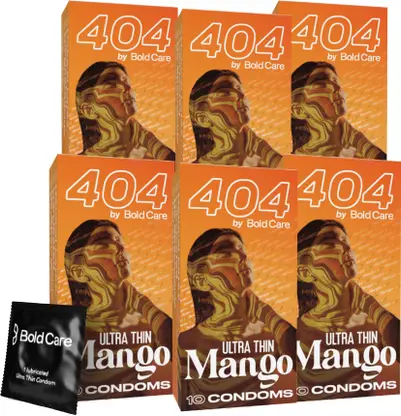 Bold Care 404 Super Ultra Thin Mango Flavored Condoms For Men Condom  