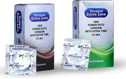Version Condom Men Extra Time Dotted Combo Pack (Chocolate and Mint) Condom Condom