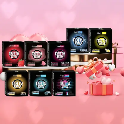 NottyBoy Valentine Special All Day Night Combo Pack Condom  