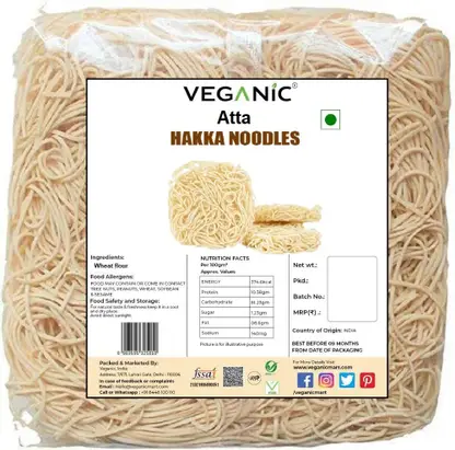 Veganic Atta Hakka Noodles | Veg Chowmein | Chowmin Noodles | Long Slurpy Noodles Hakka Noodles Vegetarian  (800 g)