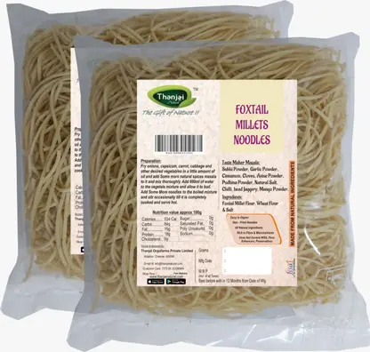 THANJAI NATURAL Foxtail Millets Noodles 180g X 2 (Processed with Natural Ingredients , No Chemicals and No Preservatives) Instant Noodles Vegetarian  