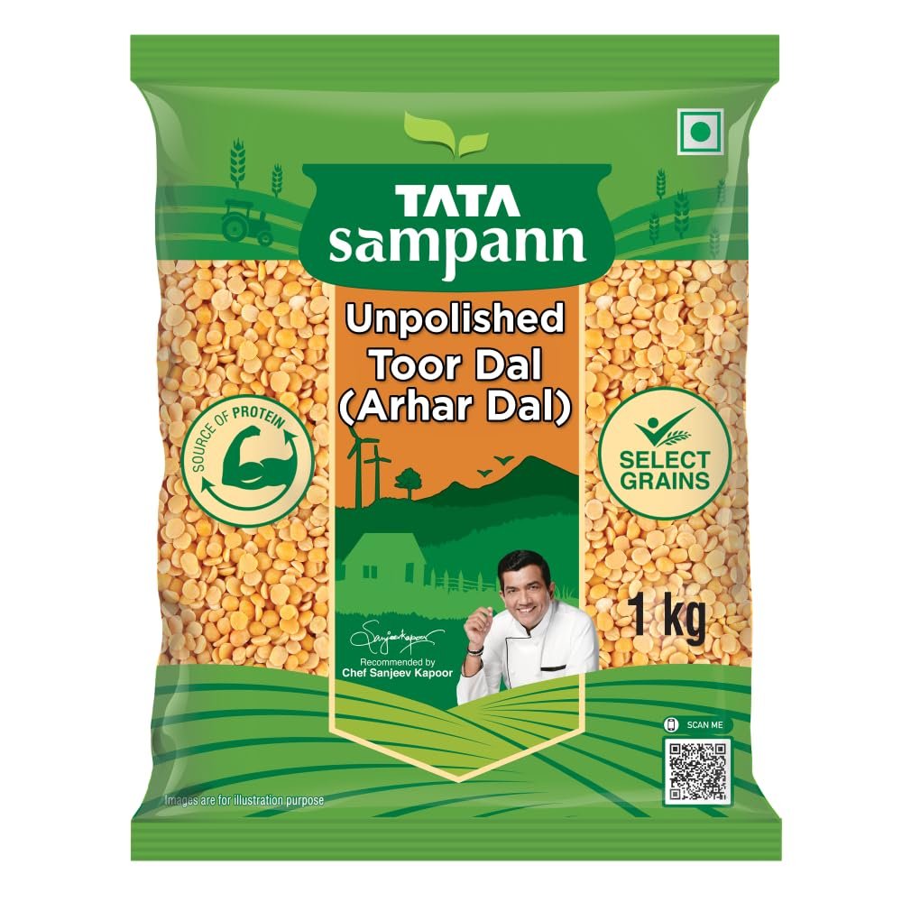 Tata Sampann Organic Toor /Arhar Dal, 1 kg