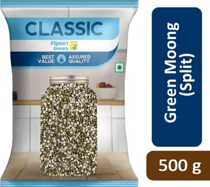 Classic Green Moong Dal (Split/Chilka) by Flipkart Grocery  (500 g)
